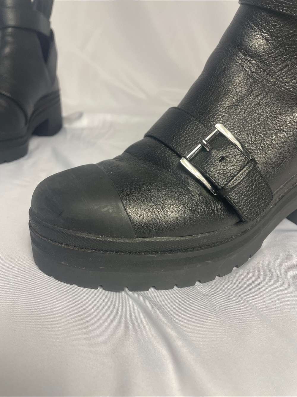 Michael Kors Black Leather Ankle Boots - Picture 8 of 12